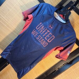 Under Armour Navy & Red 'United We Stand' Performance Tee